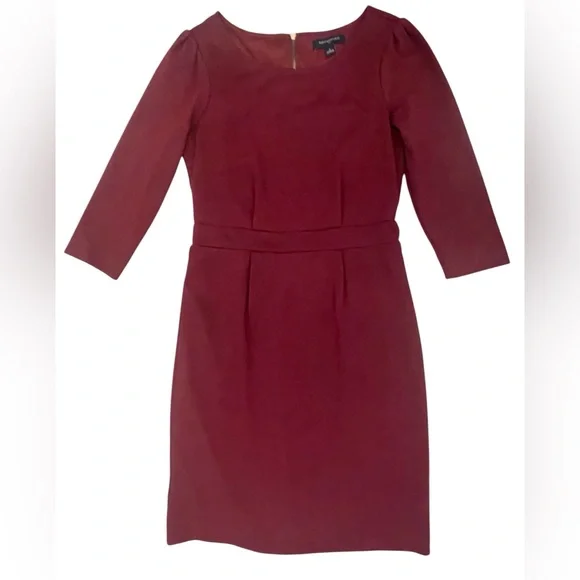 Banana Republic Elegant Burgundy Dress - Picture 1 of 8